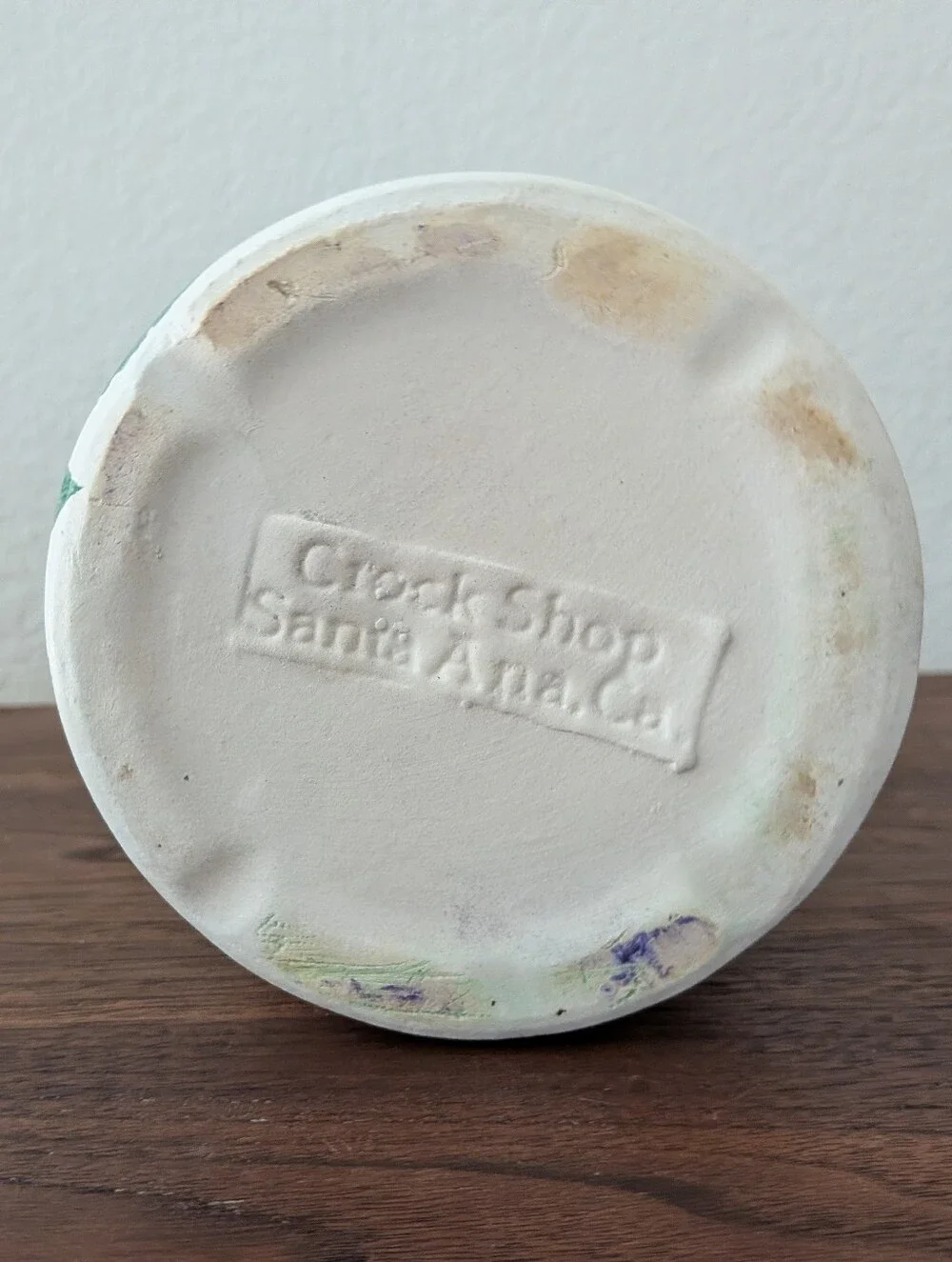 CROCK SHOP Art Pottery Santa Ana CA Sunflower Motif Design Vintage Open Croc 5.5
